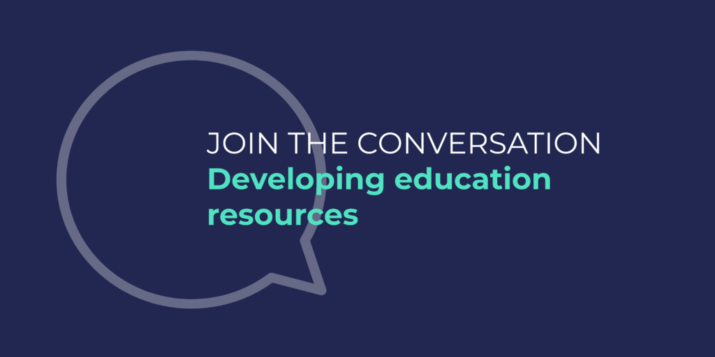 Developing education resources banner