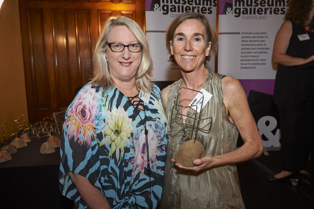 Suzanne Gibson, Cairns Historical Society accepting a Gallery and Museum Achievement Award