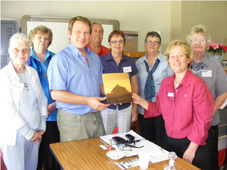 Kylie Bourne (front right) with Steve Chaddock from Timeline Heritage and other volunteers