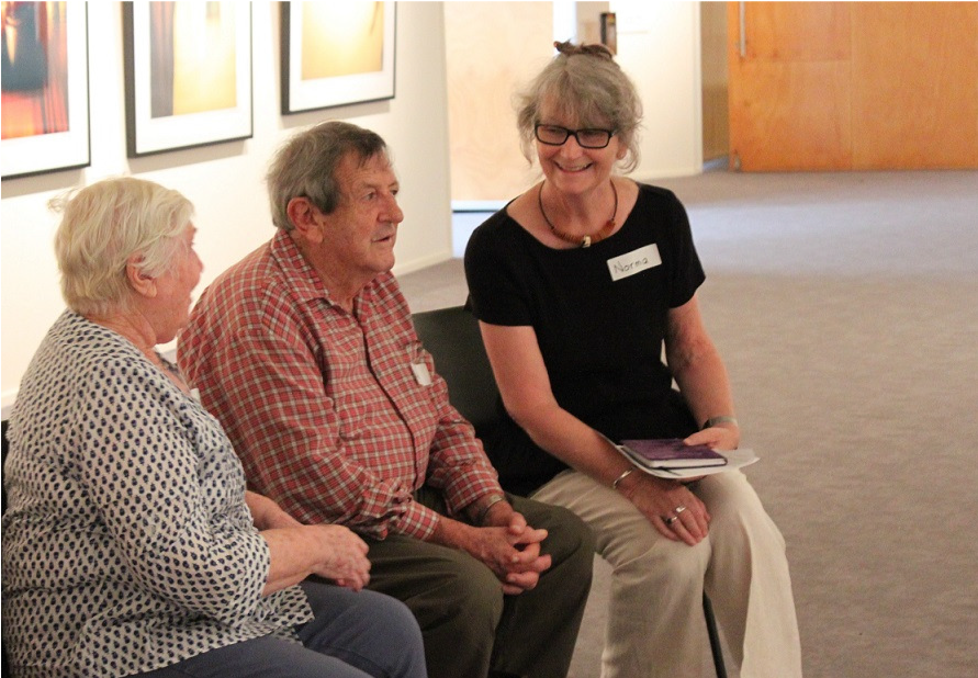 Norma Hambling (right), Art and Dementia discussion tour 