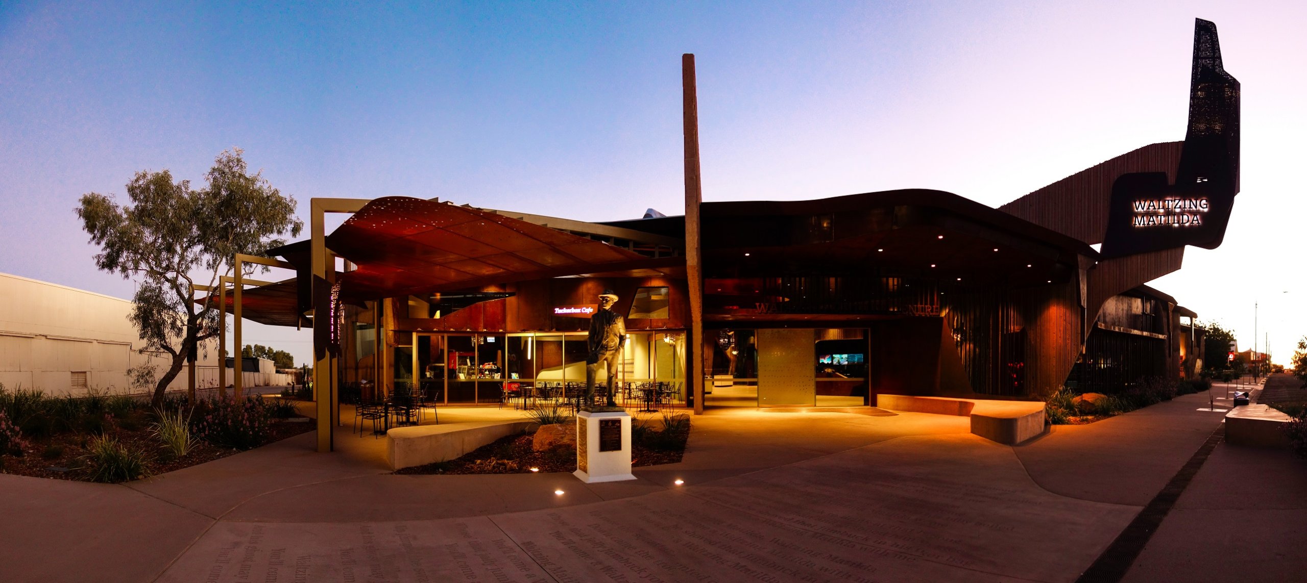 An outside view of Waltzing Matilda Centre