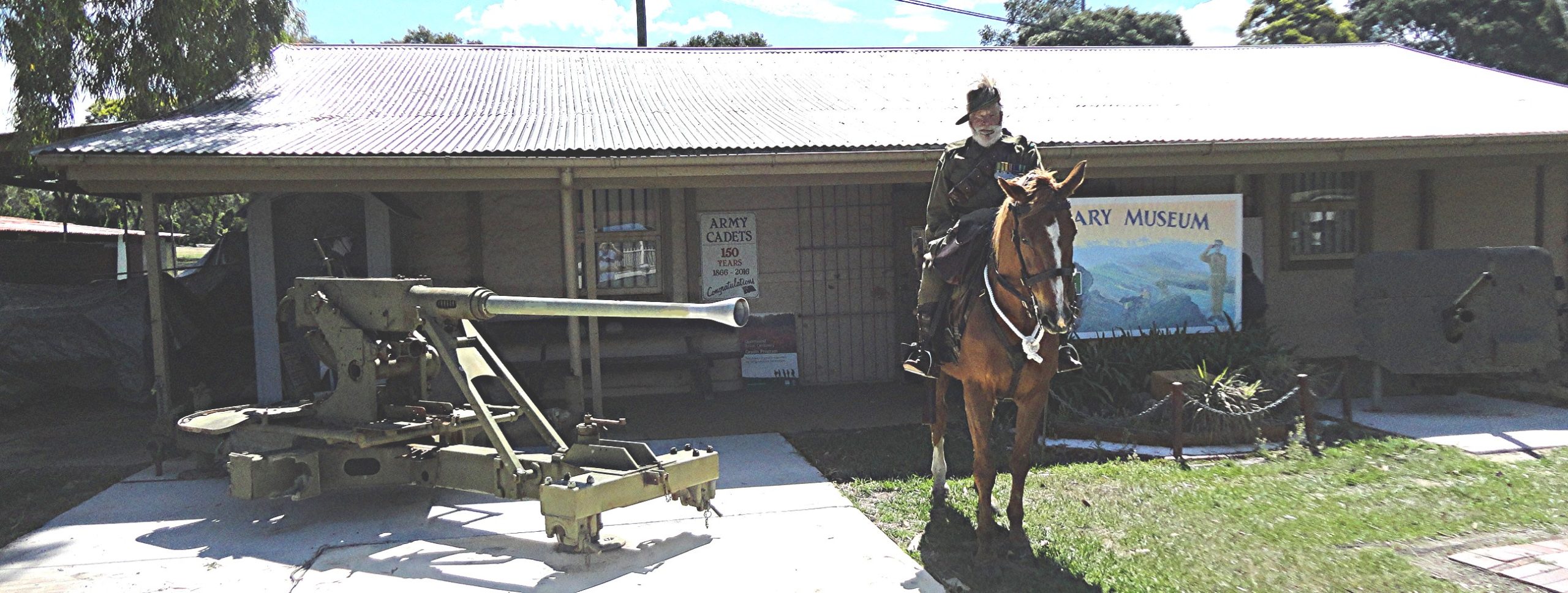 Caboolture Military Museum with Mounter Light Horse Trooper